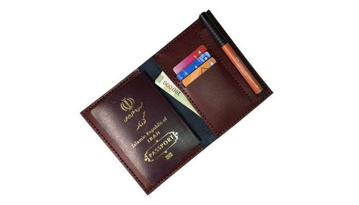 کیف پول چرم پاسپورتی